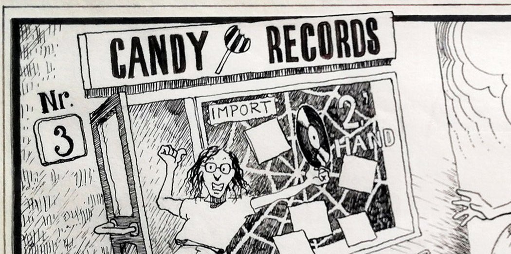 Candy Records‘ illustration, af Otto Dichmeiss ©All copyrights restriced