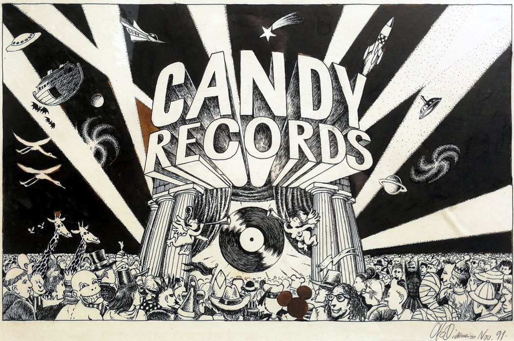 Candy Records‘ illustration, af Otto Dichmeiss ©All copyrights restriced